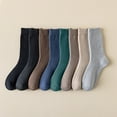 thumbnail image 1 of Naierhg Thermal socks 1 Pair Men Socks Wear-resistant Middle Tube Moisture Absorption Good Elastic Thickened Keep Warm Breathable Winter Warm Sleep Bed Floor Home Socks Men Clothing Dark Coffee, 1 of 7