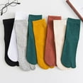 thumbnail image 1 of Naierhg Thermal socks 1 Pair Women Sock Middle Tube Two Toes Solid Color Soft High Elasticity Anti-slip Ankle Protection Sweat Absosrption Fall Winter Socks Beige, 1 of 7
