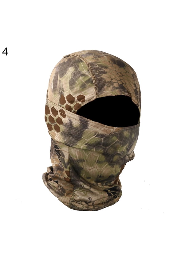 Unisex Camo Print Outdoor Cycling Balaclava Neck Gaiter Cap Full Face Cover