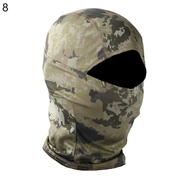 Naierhg Unisex Camo Print Outdoor Cycling Balaclava Neck Gaiter Cap Full Face Cover