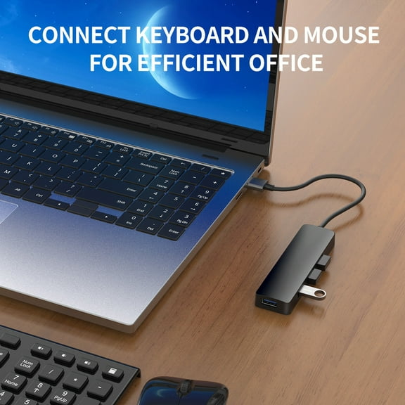 Naierhg Usb Hub with 4 Usb3.0 Ports High-speed Usb Hub for Fast File Transmission Usb3.0 Hub 4-in-1 Multifunctional Docking Station for Laptop Mobile Phone