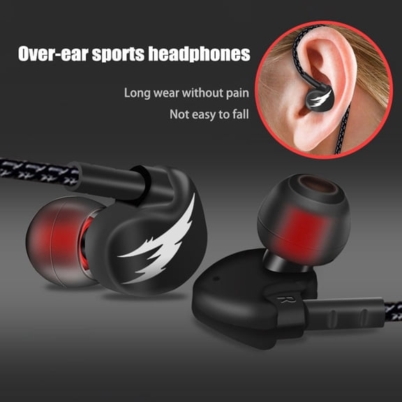 Naierhg V2 Wired Earphone Comfortable Sensitive Line Control Mega Bass Comfy Headphone for Sports