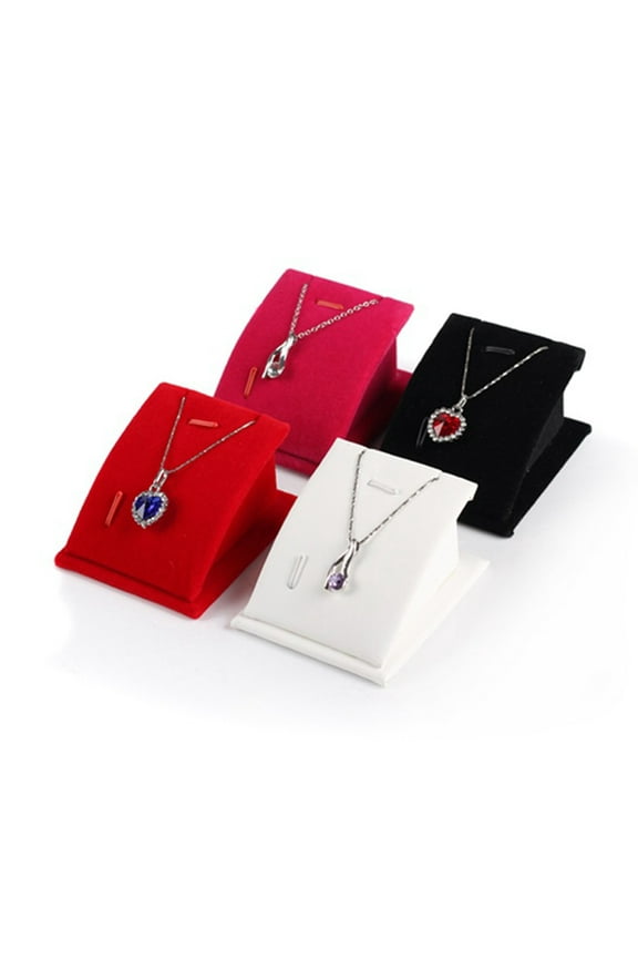 Velvet Holder Necklace Pendant Chain Jewelry Display Stand Show Rack