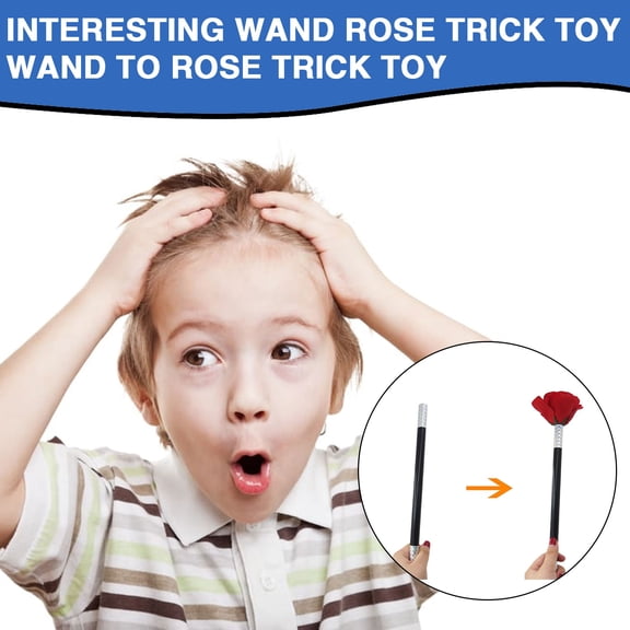 Naierhg Wand Rose Trick Toy Stick to Flower Appearing Adults Stage Performance Illusions Gimmick Props Weeding Party Valentine's Day Surprise Beginner Gift