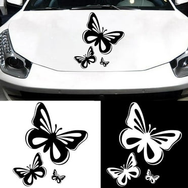 Naierhg Waterproof Butterfly Car Styling Stickers Window Bumper Vehicle Decal Decor White