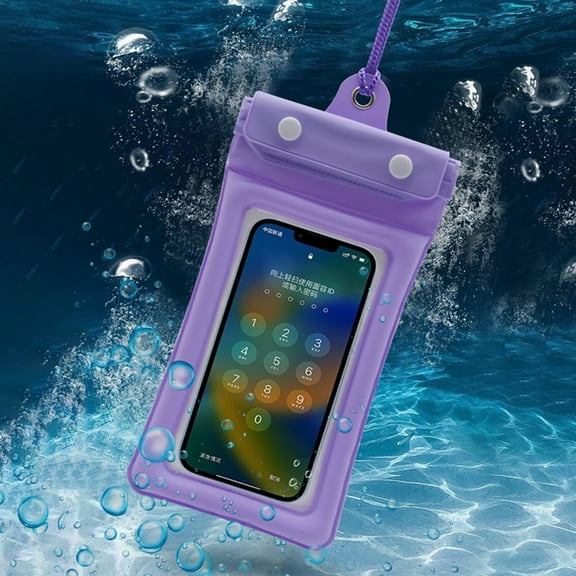 Naierhg Waterproof Phone Bag Sensitive High Clarity Anti-slip Airbags Float Rafting Phone Cover Black