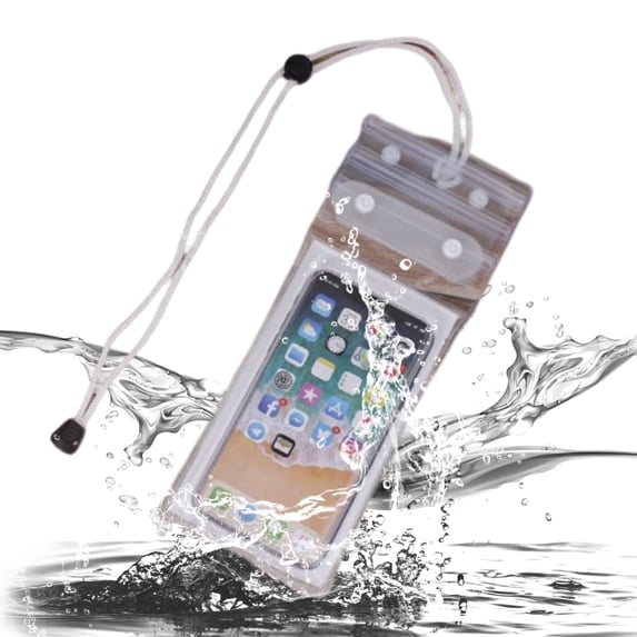 Naierhg Waterproof Phone Bag Transparent Waterproof Good Sealing Airbags Swimming Rafting Mobile Phone Bag White