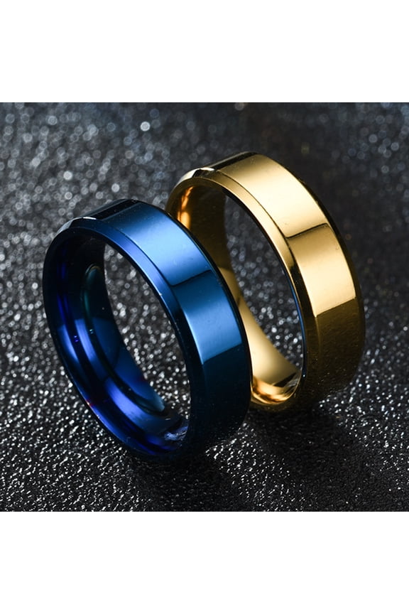 Wide Anti-rust Men Ring Stainless Steel Simple Exquisite Engagement Ring Jewelry