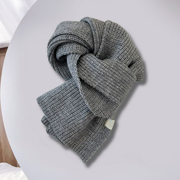 Naierhg Winter Scarf Soft Lovely Thick Long Thermal Scarf Baby Boys Girls Winter Solid Color Knitting Scarfs for Cold Weather Green