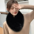 thumbnail image 1 of Naierhg Winter Scarf Solid Color Wide Warm Clip Buckle Winter Scarf Women Faux Fur Scarf Neck Warmer Fashion Accessories Beige, 1 of 7