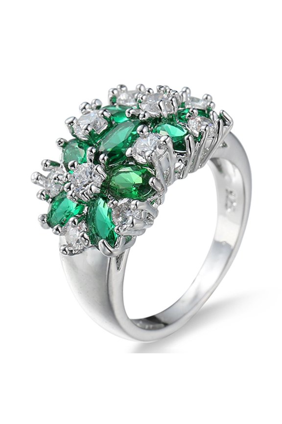 Women Fashion Faux Silver Plated Rhinestone Wedding Knuckle Finger Ring