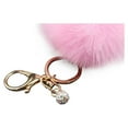 thumbnail image 1 of Naierhg Women Faux Rabbit Fur Ball Pompom Keychain Phone Handbag Charm Pendant, 1 of 8