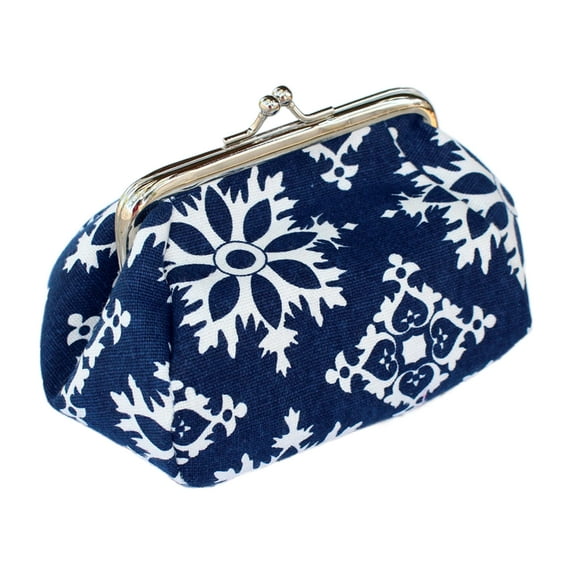 Naierhg Women Flower Printed Canvas Wallet Card Holder Coin Purse Clutch Handbag Bag