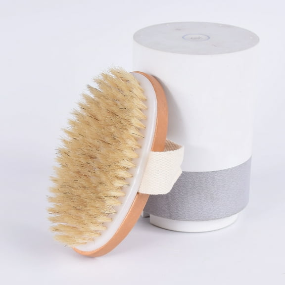 Naierhg Wooden Soft Beads Bristles Bath Brush Cleaning Massage Scrubber Body Skin Care