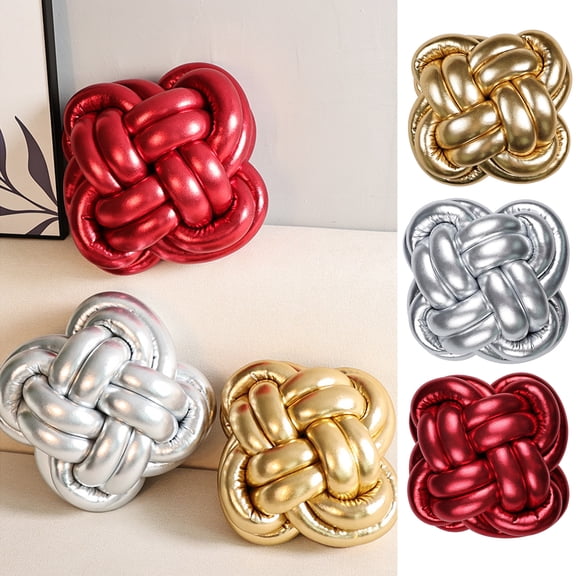 Naierhg Woven Knotted Throw Pillow Solid Color Design High Elastic Friendly to Skin Chinese Knotting Office Sofa Bed Cushion Pillow Decor