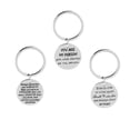 thumbnail image 1 of Naierhg You Are My Person Letter Carving Round Pendant Key Ring Friendship Gift Keychain, 1 of 8