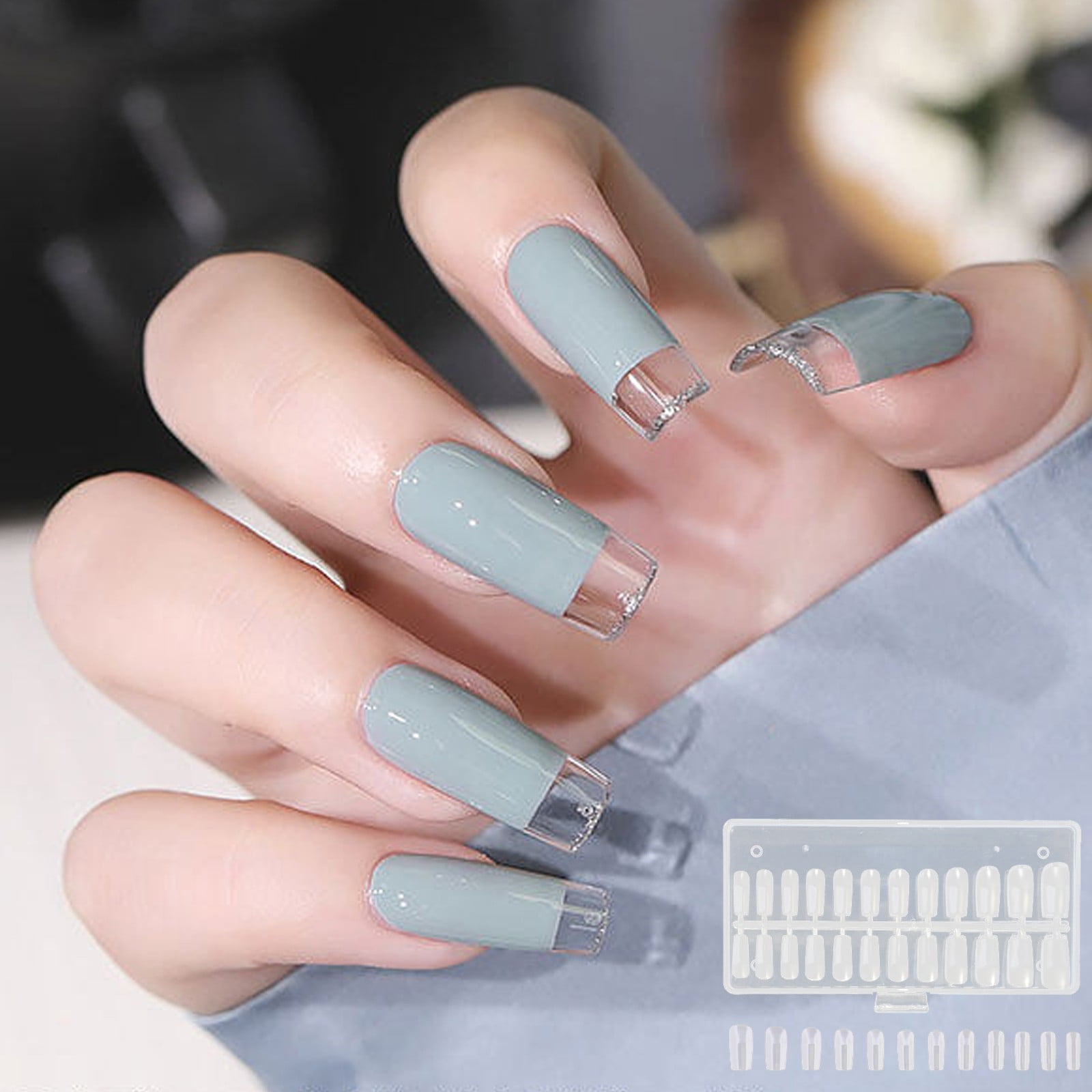 Nail 120 Pieces Transparent Water Tube Nail Transparent Nail Nails Full