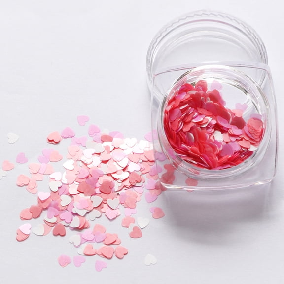 Nail Accessories Polish TipGel Nail Paillette Decoration Art Sparkling Heart Glitter 7g Mixed Design for Enthusiasts
