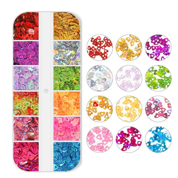 Nail Accessories Valentine’s Day Art Sequins Glitter Long Lips Letter Decoration Nail Sequins for Festive Nail Designs