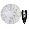 thumbnail image 1 of Nail Accessories White Flat Back Pearl Half Round Pearls Beads Satin Luster Gems for DIY Craft Necklaces Bracelets Jewelry Decorations Wedding Dress Projects, 1 of 1