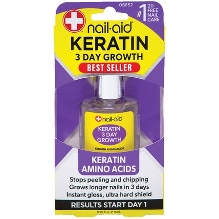 Nail-Aid 3 Day Growth Keratin Amino Acids Formula, 0.55 Fl Oz
