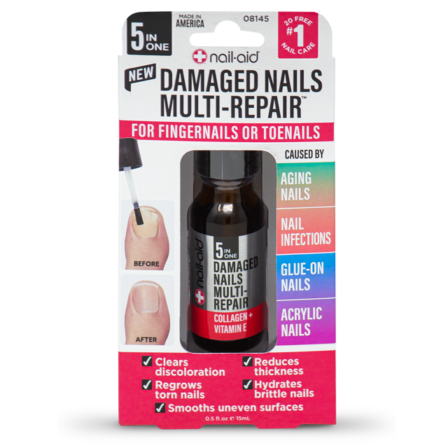 NailAid 5in1 Damaged Nails MultiRepair for Fingernails or Toenails