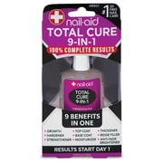 Nail-Aid Total Cure 9-in-1, Multi-Benefit Nail Strengthener for Thin, Brittle, Split, Peeling & Breaking Nails, Keratin + Iron + Avocado & Almond Oils, 0.55 fl oz