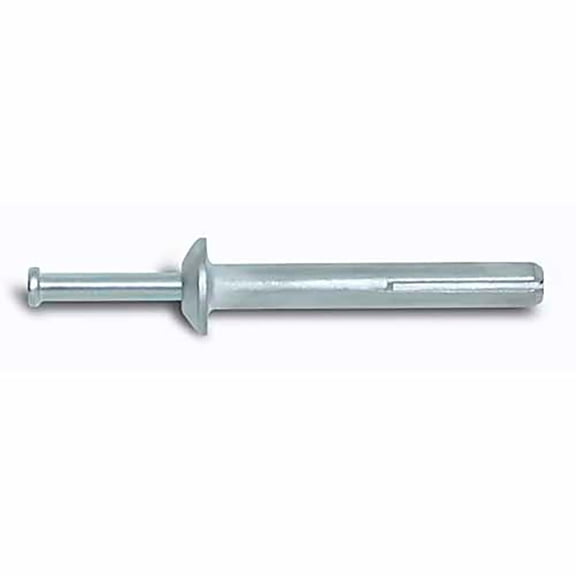 Nail Anchor - 1/4 x 1-1/2" - Mushroom Head - Zamac Alloy Body - Carbon Steel Nail - Pkg of 100, Lot of 100