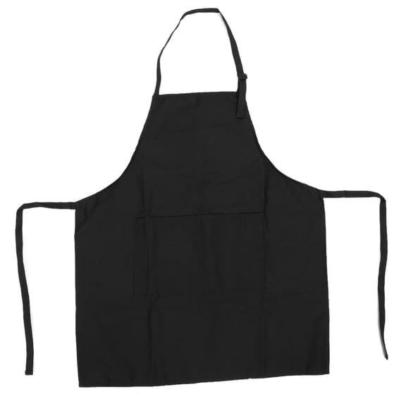 Nail Art Apron Pure Color Apron Unisex Cooking Apron with Adjustable Neckband for Home Kitchen, Restaurant, Coffee House,Barbecue,Gardening (Black)