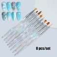 thumbnail image 1 of Nail Art Brushes, Nail Dotting Pens, 8PCS Acrylic Gel Brush Set for Nail Design, Thin Nail Liner Brush for Home and Salon Use, Comfortable Handle, Precision Painting Tools, 1 of 9