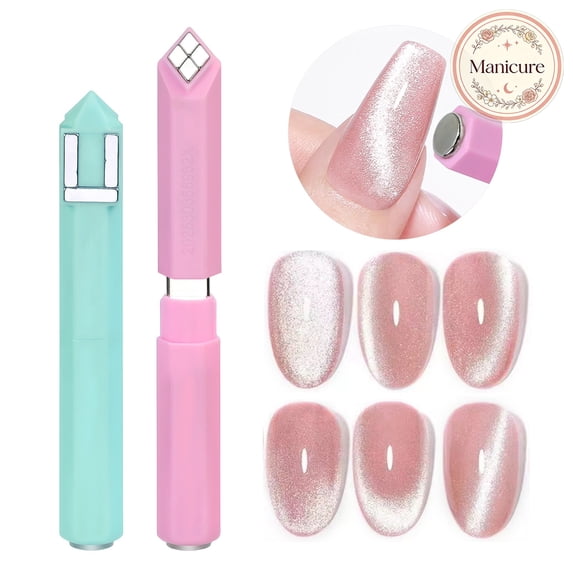 Nail Art Cat Eye Magnet Pen, Multi‑Magnets Manicure Magnetic Tool for Creating Cat‑Eye Gel Magnetic Effect, Practical Nail Decoration Supplies for Home Diy and Professional Nail Salon Use