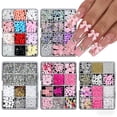 thumbnail image 1 of Nail Art Charms Kit with 3D Bows, Rhinestones, Pearls & Metal Decorations, Multi-Style Mixed Shapes DIY Nail Art Supplies with Storage Box for Manicure Decoration (A), 1 of 4