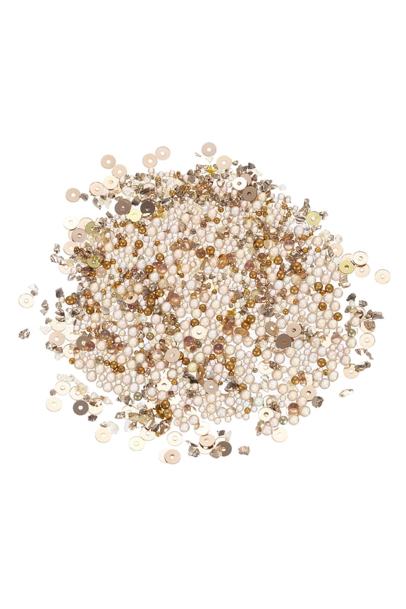 Nail Art Crushed Stone, 60g 0.8-4mm Tiny Micro Irregular Nail Gems and Bubble Beads for Phone Case Manicure Crafts Decor, Champagne