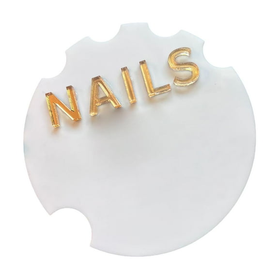 Nail Art Display Board Acrylic Nail Display Card Multifunctional Round Shape Smooth Surface for Salon Studios