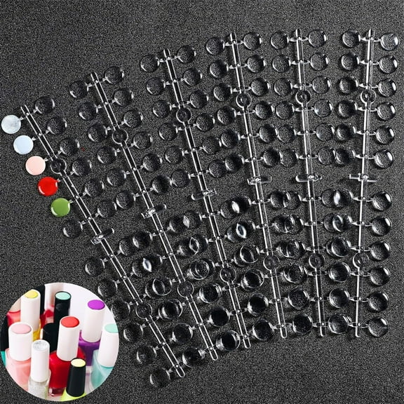 Nail Art Display Chart,QZS Durable Nail Polish Swatch Dots with Adhesive Stickers,360pcs Color Swatches Display Tool for Home Practicing