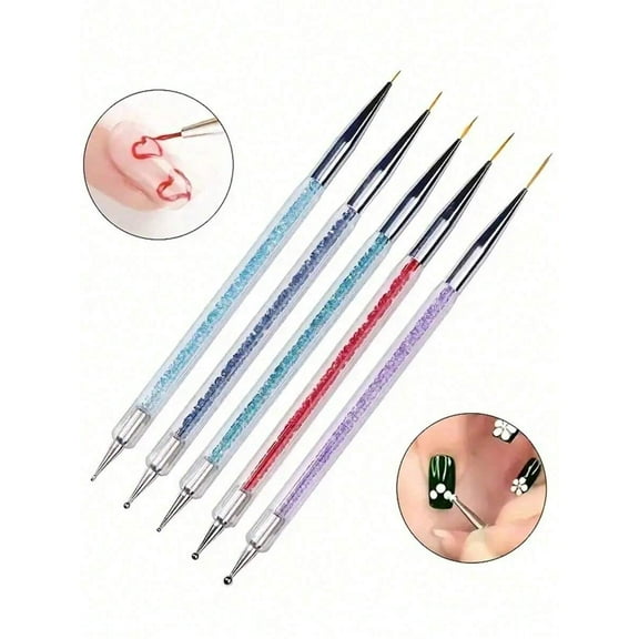 Nail Art Double-Ended Liner Pen/ Dotting Pen 5-Piece Set