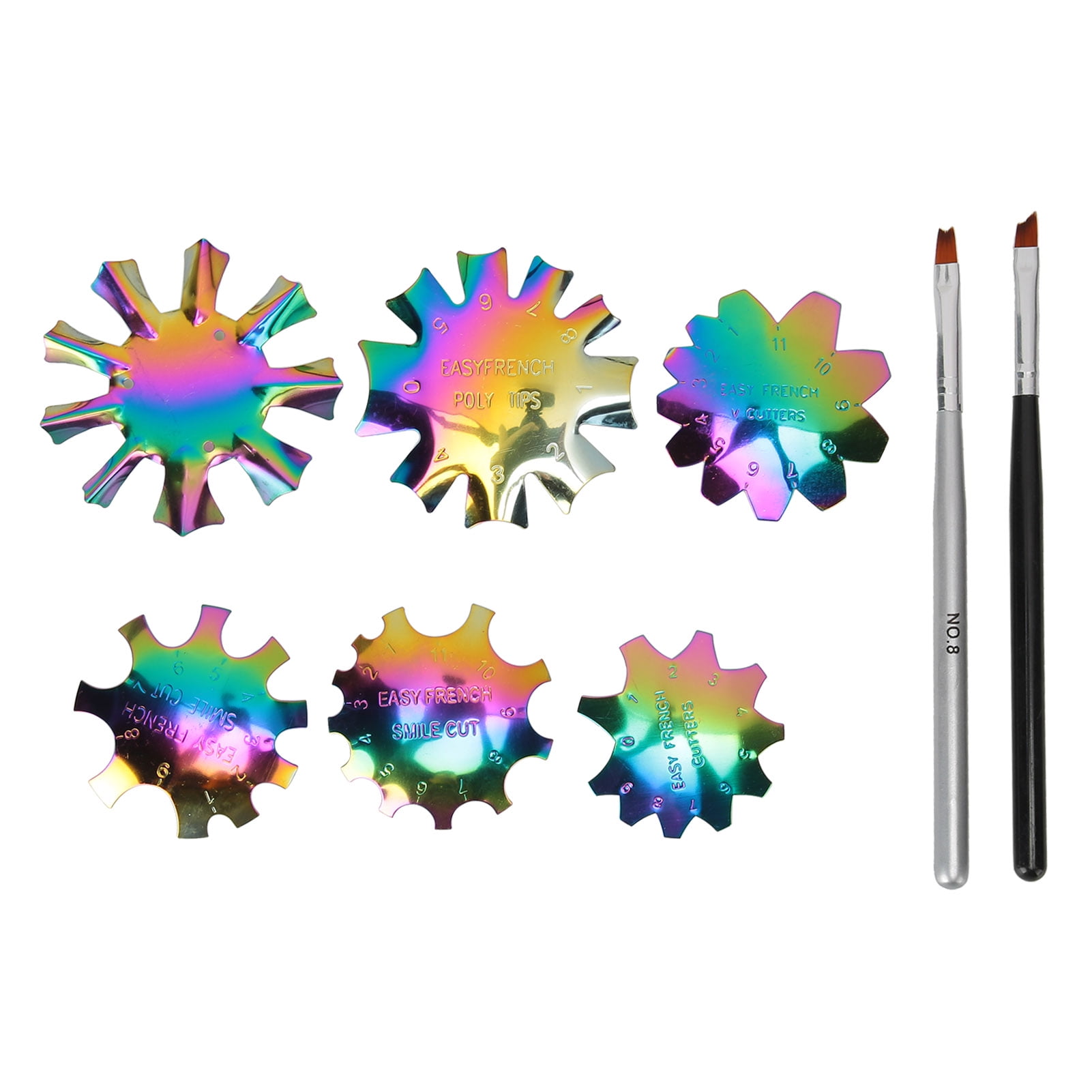 Nail Art Edge French Colorful Stainless Steel Manicure Edge Trimmer DIY