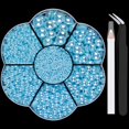 Nail Art Flat Back Half Round Pearl Kits 31, 1 Box of 6000 Pcs Flat