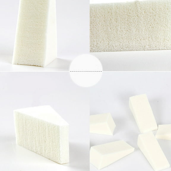 Nail Art Gradient Sponge Stamp Stamping Polish Template Transfer DIY Design Kit Triangle White 4.8x2x2.3cm about 8pcs/set