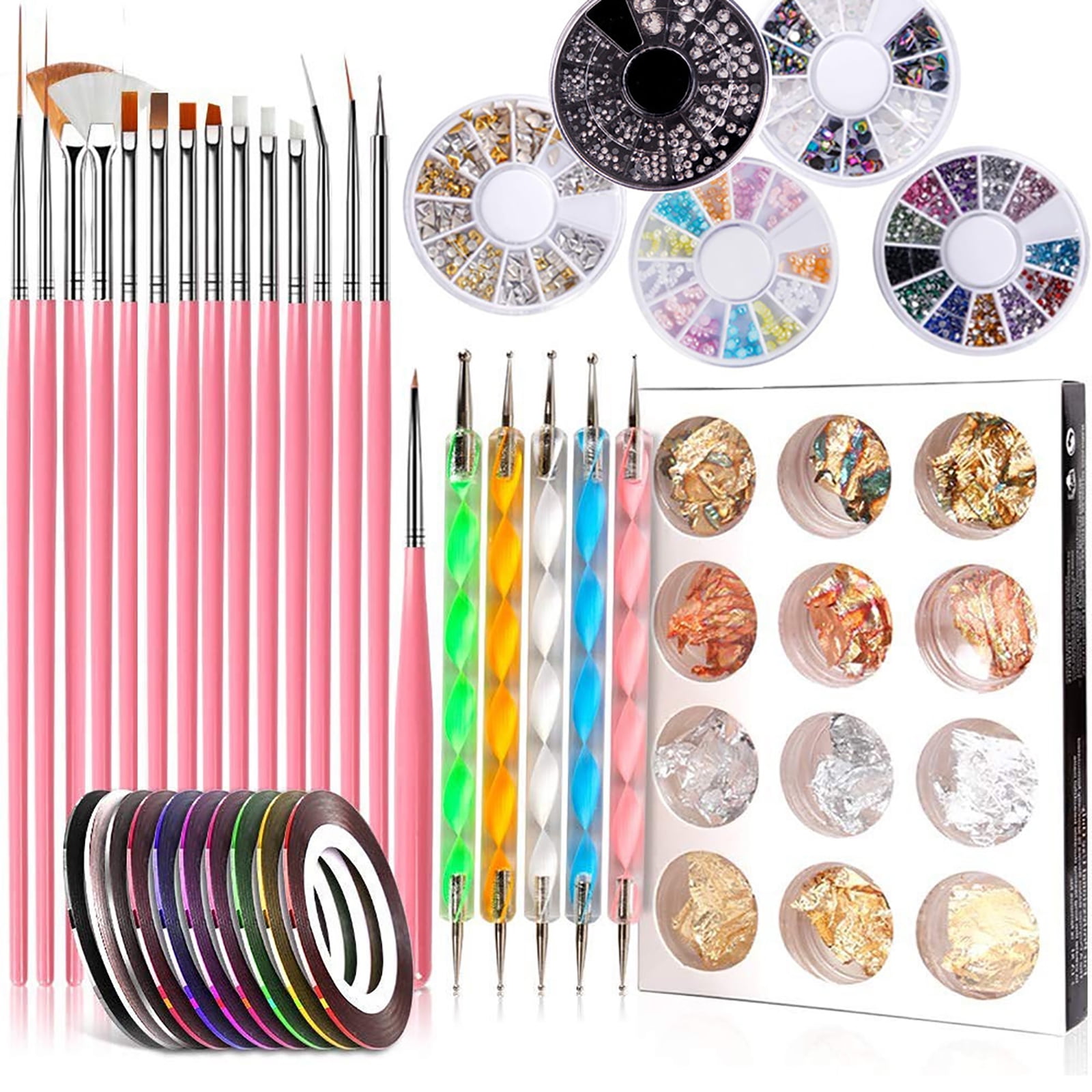 Amazon.com: 5 pc 2 Way Dotting Pen Tool Nail Art Tip Dot Paint Manicure kit  (5PC) : Beauty & Personal Care