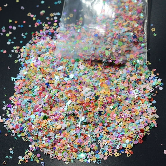Nail Art Kit, New Makeup & Nails, from $5, 5000PCS Nail Art DIY Mixed Glitter 3MM Heart Star Flower Sequins Stickers