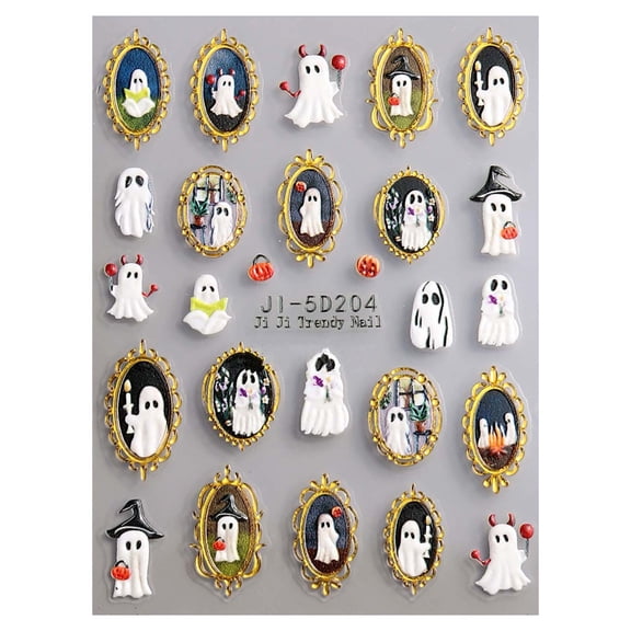 Nail Art Kit, New Makeup & Nails, from $5, Embossed Nail Sticker 5D Carved Photo Frame Ghost Nail Applique Jelly Nail Supplies Women Nail Decoration