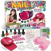 Nail Art Kit for Girls, FunKidz Makeup Craft Kits with Peelable Nail Polish Nail Dryer Kids Mani Pedi Set for Girls Spa Party