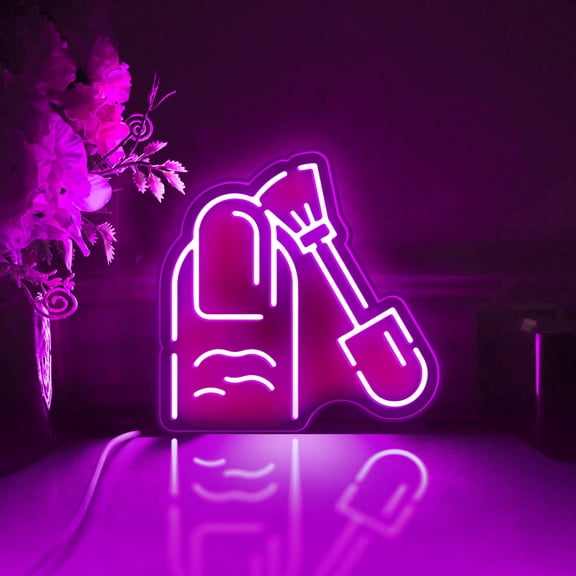 Nail Art Led Light Box, Dimmable Neon-Like Light Signs USB Power for Wall Decor Bedroom Decoration, RGB Light (WxH) 16"x16"