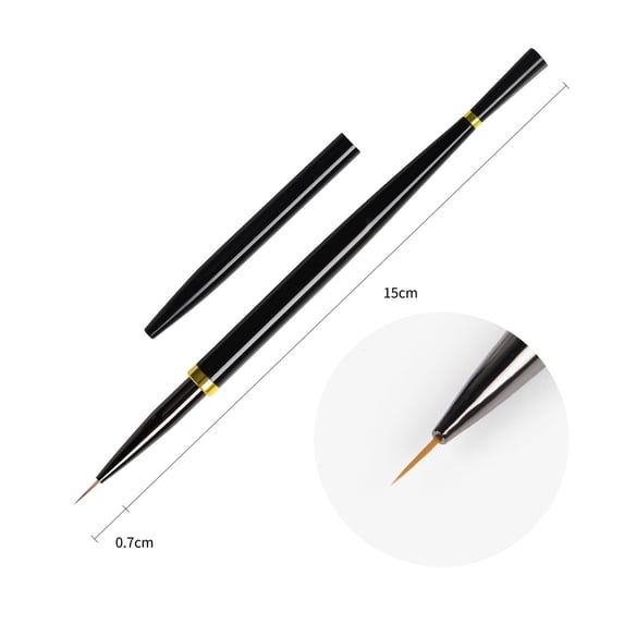 Nail Art Liner Brush - Metal Handle, Fine Gel Painting Design Brush, Thin Drawing Pens, Precision Nail Art Tool, Christmas Gift, Thanksgiving Holiday, Smooth Grip, Durable Nylon Bristles