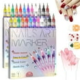 thumbnail image 1 of Nail Art Markers for Gel Nails 12 Colors Nail Art Pens Set,2025 DIY Nail Art Marker Drawing Painting Liner Pen for Home Salon,Quickly Dry Nail Art Nail DIY Decoration (24 Colors), 1 of 7