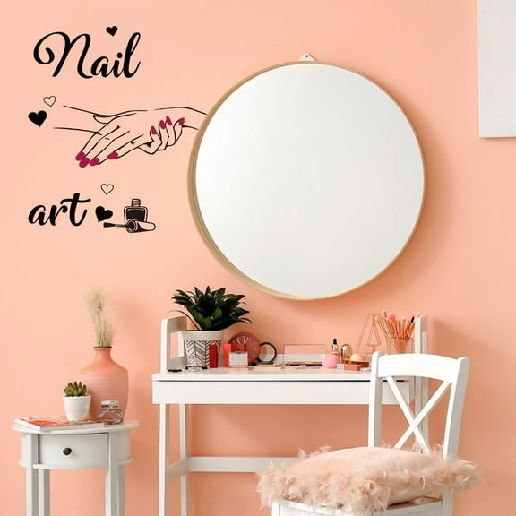 Nail Art Quotes Wall Stickers Peel and Stick Wall Decals Removable Vinyl Wall Stickers