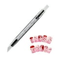 thumbnail image 1 of Nail Art Sculpture Pen, Dual Tipped Nail Tools, Silicone Head Acrylic Handle Nail Art Brushes, Nail Art Silicone Brushes for Design Nail Carving Drawing Shaping Effect, White, 1 of 9
