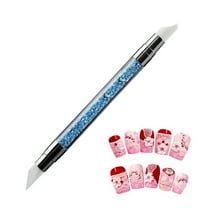 Nail Art Sculpture Pen Dual Tipped Silicone Nail Tools Nail Art Acrylic Pen Silicone Brushes for Resin Nail Art Tools for Design Nail Foil Carving Drawing Effect Shaping Drawing