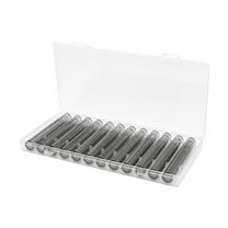 Nail Art Storage Case Clear Embroidery Box, 12 Tubes Display, Storage Container for Small Items, Nail Decoration Tips black